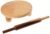 Tabakh Manual Wooden Roti Chapati Flatbread Tortilla Presser Maker with Rolling Pin, 10-Inch