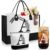 Aliceset Initial Gifts for Women Monogram Canvas Tote Bag and Makeup with Zipper and Initial Glass Coffee Cup Gifts for Her(Letter A)