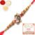 Rakhi for Brother Rakhis Online- Om Ganesha Bonded with Beads of Love Rakhi with 200 GMS of Kaju katli