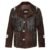 Quality Supply Men’s Traditional Cowboy Western Leather Jacket | Native American Suede Coat with Beaded & Fringed