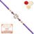 Ghasitaram Gifts Rakhi for Brother Rakhis Online – 8928 Evil Eye Fancy Thread Rakhi with 200 GMS of Kaju katli