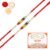 Ghasitaram Gifts Rakhi for Brother Rakhis Online – Set of 2 – 6751 Pearl Rakhi for My Brother with 200 GMS of Kaju katli