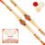 Ghasitaram Gifts Rakhis Online for Brother- Set of 2-6135 Rakhi Thread with 200 GMS of Kaju katli