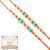 Ghasitaram Gifts Rakhi for Brother Rakhis Online -Set of 2-6269 Pearl Rakhi for My Brother with 200 GMS of Kaju katli