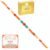 Ghasitaram Gifts Rakhi for Brother Rakhis Online – 6503 Fancy Thread Rakhi with 200 GMS of Kaju katli and 200 GMS of Soan Papdi