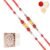 Ghasitaram Gifts Rakhi for Brother Rakhis Online – Set of 2-2K-266 Fancy Thread Rakhis with 200 GMS of Kaju katli