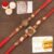 Ghasitaram Gifts Jaiccha Rakhi for Brother Rakhis Online – Set of 2-R-2033,2035 Thread Rakhi with 200 gms of Besan Barfi and 200 gms of Kaju Katli