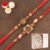 Ghasitaram Gifts Jaiccha Rakhi for Brother Rakhis Online – Set of 2-R-2033,2035 Thread Rakhi with 400 gms of Kaju katli