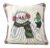 DaDa Bedding 1-Piece Tapestry Throw Pillow Cover – Woven Magical Cute Snowman Artsy White Winter – Festive Christmas Holiday Cushion Case – 16″ x 16” (9733)