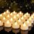 Homemory 12/24/50/100 Pack Flameless LED Tea Lights Candles Battery Operated, 200+Hours Electric Tealights for Votive, Halloween, Pumpkin, Ofrenda, Diya, Table Decor, Funeral, Christmas, 24 Pack