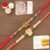 Ghasitaram Gifts Rakhi for Brother Rakhis Online – Set of 2-6971 and R-2110 Rakhi Threads with 200 GMS of Besan Barfi and 200 GMS of Kaju Katli