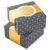 Hallmark Small Gift Boxes with Wrap Band (2-Pack: Gray Geometric, Gold “Enjoy!”) 4 inch Boxes for Weddings, Graduations, Engagements, Birthdays, Housewarmings and More