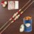 Ghasitaram Gifts Jaiccha Rakhi for Brother Rakhis Online Set of 2-N-704 Fancy Rakhi with 100 gms of Dryfruits Mix Can 200 gms of Kaju katli