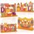 4PCS Diwali Decoration Wood Table Centerpiece for home Happy Diwali Let’s Get Lit Warm Wishes Light Candle Henna Pattern Wooden Decor Happy Diwali Party Favors for Diwali Home Desktop Decorations