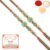 Ghasitaram Gifts Rakhis Online for Brother- Set of 2 – L-1 Rakhi Thread with 200 GMS of Kaju katli