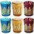 Kate Aspen 20205NA Tealight Henna Glass Votive Candle Holders, Indian Wedding Decorations and Party Favors (Set of 6), Assorted