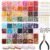 QUEFE 1800pcs 56 Colors Crystal Beads, Ring Making Kit, Gemstone Chip Beads Irregular Natural Stone with Jewelry Making Supplies for DIY Craft Bracelet Necklace Earrings, Craft Gifts