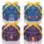 ALIBBON 12 Pcs Happy Diwali Gift Boxes, Diwali Party Supplies Boxes with Packing Ribbons, Diwali Party Square Boxes for Gifts Candy Snacks, Blue Purple Favor Boxes for Diwali Party Decorations