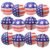 Podzly – 12 Patriotic Lanterns – Red, White, Blue 12 Inch American Flag Paper Lanterns for 4th of July, Parties, Festive Decor – Large Hanging Lanterns – Ideal for Indoor/Outdoor Events.